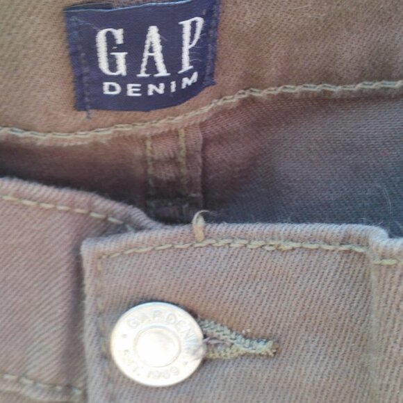 GAP Girlfriend Green Denim Distressed Jeans Women's size 30 - Picture 2 of 8